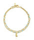 Фото #1 товара Bold Bear Double Gold Plated Amazonite Bracelet 1003972300