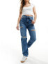 Фото #5 товара Calvin Klein Jeans high rise straight jeans in mid wash