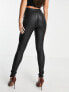 Фото #3 товара Vero Moda Tall coated skinny jeans in black