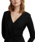 Фото #4 товара Women's Twisted Long-Sleeve Gown