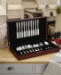 Dark Walnut Lined Single Stainless-Steel Flatware 19in Chest