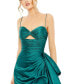 Women's Strapless Cut Out Side Bow Gown