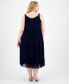 Фото #2 товара Plus Size Lace Scoop-Neck Tiered Dress