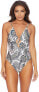 Фото #1 товара Ella Moss 237303 Womens Breezy Boho Halter One Piece Swimwear White Size X-Small