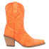 Фото #1 товара Dingo Y'all Need Dolly Embroidered Round Toe Cowboy Womens Orange Casual Boots