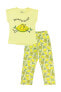 Kız Çocuk Pijama Takımı 10-13 Yaş Pastel Sarı