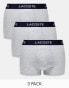 Фото #2 товара Lacoste essentials 3 pack trunks in grey