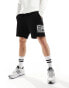 Armani EA7 large side logo sweats shorts in black