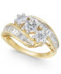 ფოტო #3 პროდუქტის Diamond Bypass Ring in 14k White, Yellow or Rose Gold (1-1/2 ct. t.w.)