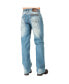 ფოტო #2 პროდუქტის Men's Relaxed Straight Leg Premium Denim Jeans Zipper Trim Pockets