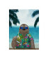 Фото #1 товара Barruf Sloth on Summer Holidays Canvas Art - 36.5" x 48"