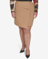 ფოტო #1 პროდუქტის Plus Size Faux-Wrap Midi Skirt