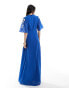 Фото #3 товара Hope & Ivy plunge maxi dress with embellished flowers in blue