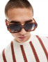 Фото #2 товара River Island square sunglasses in dark orange