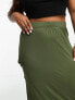 Yours cargo midi skirt in khaki