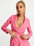 Фото #4 товара Missguided blazer dress in bright pink