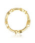 ფოტო #2 პროდუქტის Kids/Teens 14k Yellow Gold Plated with Cubic Zirconia Red Enamel Heart Stacking Ring