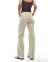 Фото #3 товара Monki cargo trousers in washed beige