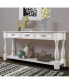 63" Wood Console Table with Drawers & Shelf