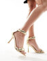 Public Desire Take Over puff strap sandal in gold