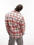 Topman 90's oversized flannel check shirt in multi