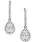 ფოტო #4 პროდუქტის Lab Grown Diamond Pear Halo Leverback Drop Earrings (2-1/2 ct. t.w.) in 14k White Gold