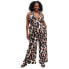 Фото #1 товара Women's Halter Leopard Neutral Jumpsuit - DVF