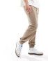 Фото #2 товара ASOS DESIGN – Elegante Jogginghose mit geradem Schnitt in Steinbeige