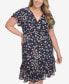 Фото #5 товара Plus Size Floral-Print Ruffled A-Line Dress
