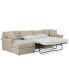 Фото #1 товара Wrenley 134" 3-Pc. Fabric Sectional Chaise Sleeper Sofa, Created for Macy's