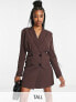 Фото #1 товара 4th & Reckless Tall blazer dress in chocolate