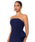 Фото #4 товара Women's Faux-Wrap Strapless Gown