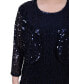 Petite Sequined Bolero Jacket and Dress Set, 2 Piece Синий, PS - фото #4