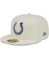 Фото #1 товара Men's Cream Indianapolis Colts Chrome Color Dim 59FIFTY Fitted Hat