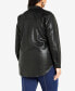 Plus Size Tyler Faux Leather Shacket Jacket