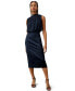 ფოტო #1 პროდუქტის Women's Pleated Sleeveless Midi Silk Dress for Women