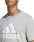 Футболка мужская Adidas Essentials с коротким рукавом и круглым вырезом, с большим логотипом Charcoal / Semi Spark, XL - фото #7