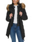 Фото #7 товара Women's Faux-Fur-Trim Hooded Puffer Coat, Created for Macy's