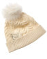 Фото #1 товара Forte Cashmere Lux Cable Pompom Wool & Cashmere-Blend Hat Women's Grey