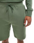 Polo Ralph Lauren icon logo double knit sweat shorts in mid green CO-ORD