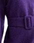 & Other Stories belted knitted dress in purple