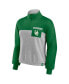 ფოტო #3 პროდუქტის Women's Green, Heathered Gray Oregon Ducks Sideline to Sideline Colorblock Quarter-Zip Jacket