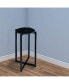 Фото #4 товара Ivy 24.5 Inch Round Marble Top Accent Side Table With Metal Frame, Black