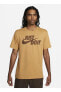 Фото #1 товара Bisiklet Yaka Baskılı Sarı - Altın Erkek T-shirt Ar5006-722 M Tee Just Do It Swoosh