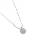 ASOS DESIGN waterproof stainless steel necklace with round pendant in silver tone