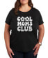 ფოტო #1 პროდუქტის Trendy Plus Size Cool Moms Club Graphic T-shirt
