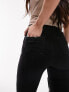 Topshop Joni jeans with knee rips in black