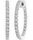 ფოტო #1 პროდუქტის Diamond In & Out Hoop Earrings (2 ct. t.w.) in 14k White Gold
