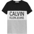 Фото #1 товара CALVIN KLEIN JEANS Colorblock Logo Fitted short sleeve T-shirt