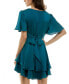 ფოტო #2 პროდუქტის Juniors' Flutter-Sleeve Layered-Hem Dress